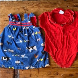 MiniBoden 🐑 🐄 🐖 🦆 Dress & Bella Bliss Onesie
